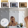 White Dressing Table With LED Makeup Desk MDF with 4 Drawers Bedroom Modern