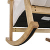 Nursery Rocking Chair Tufted Back Padded Glider Rocker Armchair for Living Room