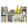 Kids Bookcase Storage Cushioned Reading Seat Shelving Unit Six Cubes Organiser