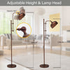 Industrial Floor Lamp Metal Free-standing Light Adjustable Height 180° Lampshade