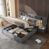 Ottoman Storage Bed 6ft Super King Bed Frame with Wide Headboard, 180x200 cm