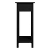 Black Slim Tall Bedside Table 1 Drawer Bedroom Storage Unit Hallway End Table