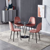 Round Glass Bar Table Breakfast Kitchen DiningRoom Bistro Patio Modern Furniture