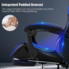 Massage Gaming Chair Leather Racing Office Executive Recliner with Leg Rest Smhn