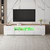 2M TV Unit Stand Cabinet w/LED Lights High Gloss Doors Entertainment Storage