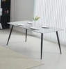 Argenta Sintered Stone Effect Dining / kitchen Table Black Metal leg