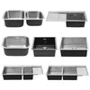Stainless Steel Undermount Kitchen Sink Rectan Single/Double Bowl Bathroom Basin