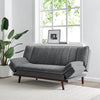 3 Seater Grey Velvet Sofa Bed - Mondaine
