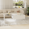 Modern LED Coffee Table High Gloss Wooden Drawer Storage Living Room Furniture