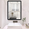 Black Rectangle Wall Mirror Home Bathroom Wall Mount Vanity Decor Makeup Mirrors
