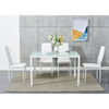 3 Colours Dining Table and 4 / 6 Padded Chairs Set Home Kitchen Furniture New