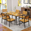 Acacia Wood Dining Table for 6 People-Natural