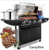 Best UK Gas BBQ Grill 4 + 1 Stainless Steel Burner Garden Yard Barbecue Cooker