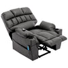 Electric Riser Recliner Chair Fabric Massage Heat Single Sofa Armchair Grey