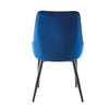 2 Pcs Velvet Dinning Chair High Back Metal Legs High Elastic Filing Comfortable