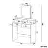 Bedroom White Dressing Table Makeup Desk Vanity Unit with Mirror 2 Drawers Stool