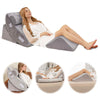 Adjustable Back Support Pillow 4pcs Bed Wedge Pillow w/ Removable Headrest