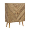 Sideboard 2 Doors Natural Storage Cupboard Cabinet Home Living Room Furniture
