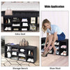 Shoe Bench 10-Cube Storage Bench Cabinet Cube Organizer Rack Cabinet-Black