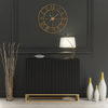 Modern Sideboard I 100cm I Black I Fluted Fronts I Gold Legs I Storage Cabinet