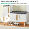 Large Shoe Bench Shoe Storage Rack Cabinets with Padded Seat Cushion for Hallway