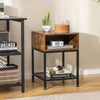 3-Tier Home Accent Table Square End Table Small Night Stands Sofa Side Table