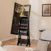 Freestanding Jewelry Cabinet w/ 3 Adjustable Tilt Angles-Black