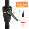 2.7M Round Garden Parasol Sun Shade Patio Hanging Umbrella with Crank Tilt Base