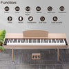 Glarry 88 keys Bluetooth Digital Piano Weighted E-Piano +Stand Pedals Headphone