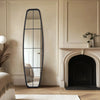 38x120CM WINDOW STYLE MIRROR LIVING ROOM DECOR HALLWAY GARDEN WALL GLASS (BLACK)