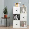 6 Cube Floor Standing Bookcase Cabinet 3-Tier Storage Organizer Display Shelf