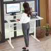 2-Tier Height Adjustable Standing Desk Home Office Sit to Stand Workstation