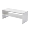 Coffee Table 2 Tiers Wood Tea Table Home Living Room Rectangle Table Black White