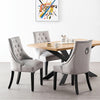 Velvet Dining Chair with Door Knocker Ring Windsor Dressing Room Chair 1/2/4/6