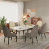 Stunning Extendable Dining Table Kitchen Dinner 8-12 Seater Marble Kitchen Room
