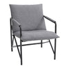 Padded Armchair Leisure Chair with Metal Frame for Living Room Bedroom Office