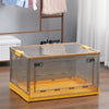 Mobile Storage Box wit Lid Folding Stackable 30/42L Lidded Plastic Crate Tub Box