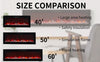 40-60" Electric Insert Fire LED Fireplace 9-12 Flame Wall/Inset Mount/Freestand