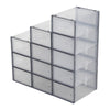 12PCS Stackable Shoe Box Clear Footwear Case Foldable Sneaker Storage Organiser