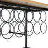 Bar Kitchen Drinks Trolley Serving Cart Hanging Wine Glass Rack Bottles Holder N