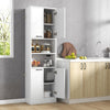 190cm Tall Freestanding Cupboard Kitchen Pantry Cabinet with Doors & Shelves