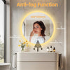 LUVODI 32" LED-Bathroom Mirror with Lights Bluetooth Speaker, Anti-Fog, Dimmable