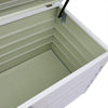 350L Steel Garden Patio Cushion Chest Trunk Tool Cabinet Storage Box Ivory White