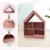 Wooden 5-cubby Toy Storage Organizer House-shaped Children Bookcase