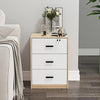 3 Drawer Wooden Bedroom Bedside Cabinet Furniture Storage Nightstand Side Table