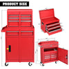 Heavy Duty Roller Tool Cabinet Storage Chest Box Garage Workshop 4 Drawers Red