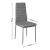 Set of 2/4Pcs Dining Chairs Velvet/PU Padded Seat Metal Legs Home Office Kitchen