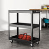 Portable Tool Trolley Steel Storage Shelf Carts Roller Workshop Garage Organizer