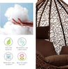 Rattan Swing Egg Chair Garden Patio Hanging Hammock with Cushion Outdoor Brown