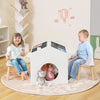 Kids Table and Chair Set Children Wooden Children Activity Desk W/ Chalkboards